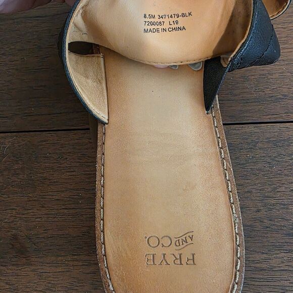 Frye & Co. Evie Women's 3 Band Slide Flat Sandals Sz 8.5 - Picture 3 of 3